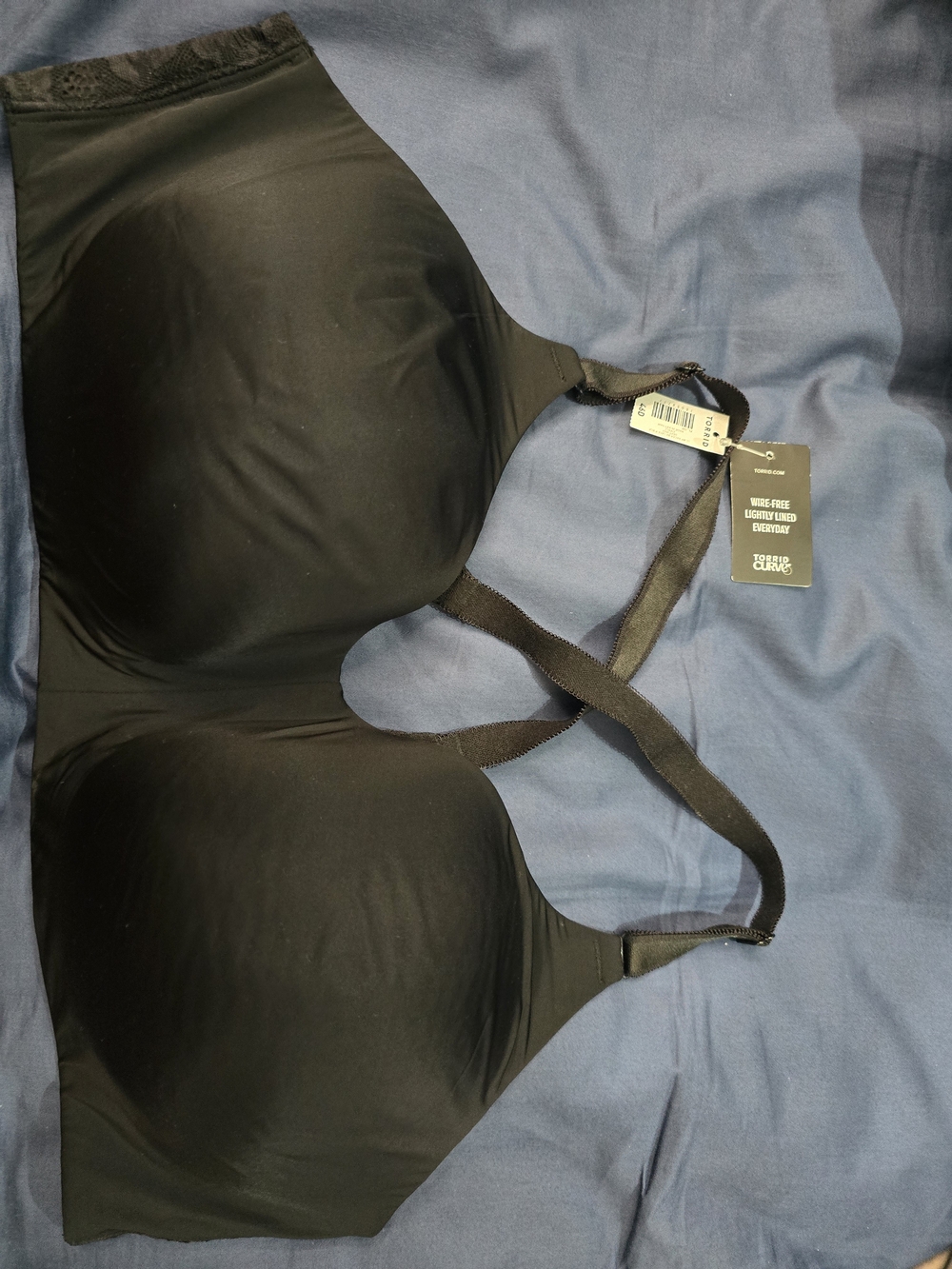 torrid Black Seamless T-Shirt Bra with Light Padding